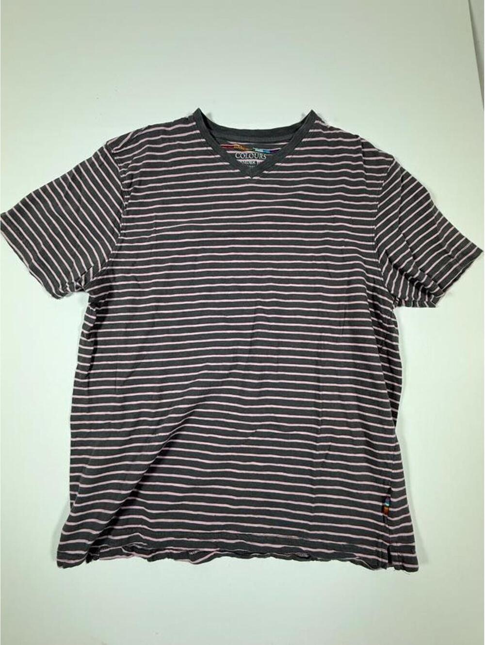 Colours Alexander Julian Men's Striped V-Neck T-Shirt XL